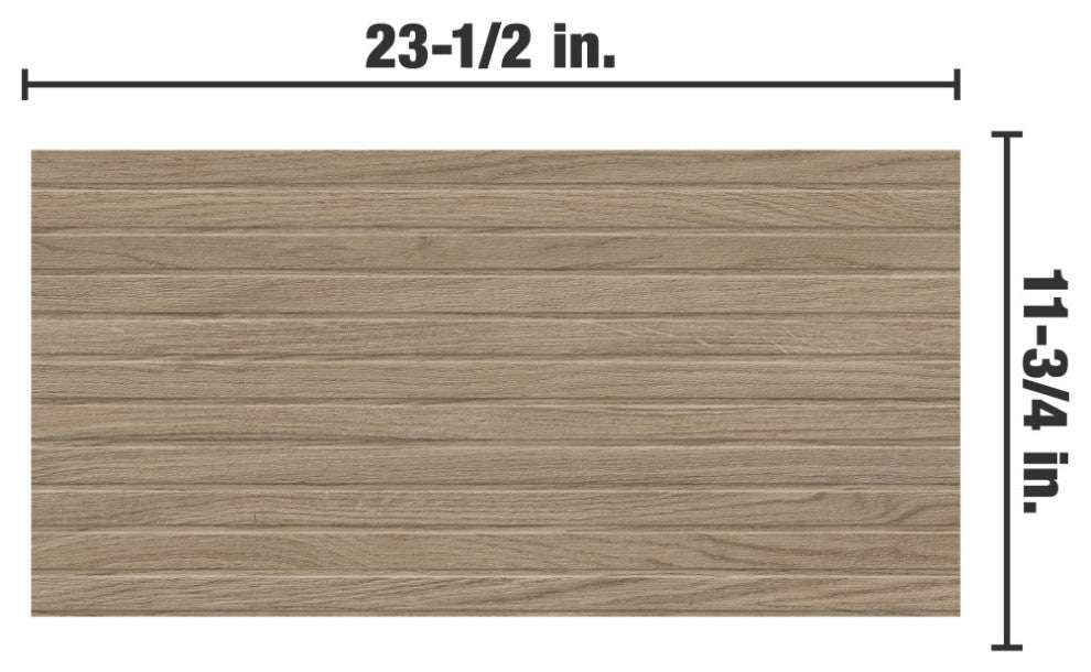 Woodstrip Nogal Fluted Ceramic Wall Tile