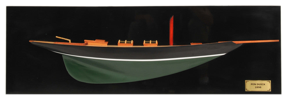 Pen Duick Half-Hull Scaled Model Boat Yacht Handmade