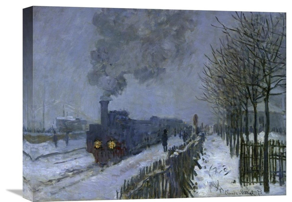 "Train in the Snow, 1875" Artwork, 22"x16"