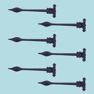 Wrought Strap Hinges Spear Tip Black Wrought Iron Pack of 6 Renovators Supply