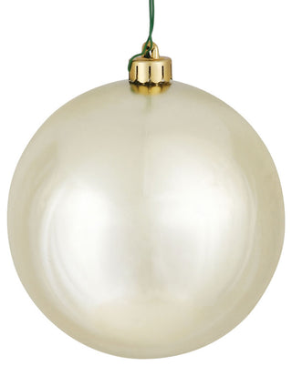 3" Champagne Shiny Ball Uv Drilled 12/Bg