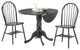 International Concepts 3 Piece 42" Round Dining Set in Black