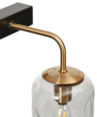 LNC 6-Light Black and Gold Modern Mason Jar Linear Large Kitchen Island Light