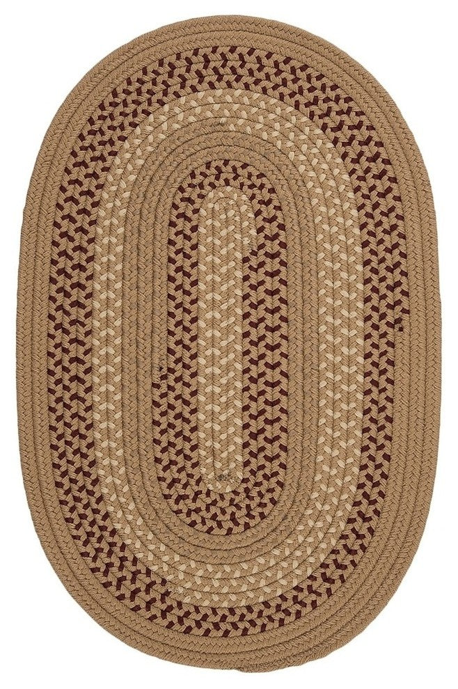 Colonial Mills Deerfield DF91 Taupe Traditional Area Rug, Oval 2'x3'