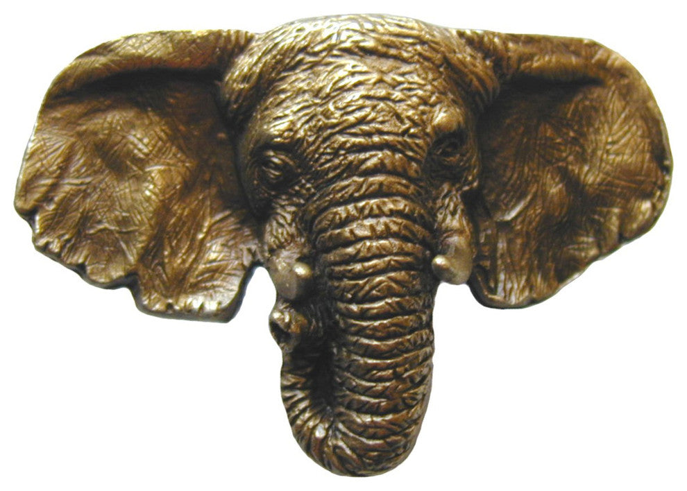 Goliath Elephant Knob Antique Brass, Antique Brass