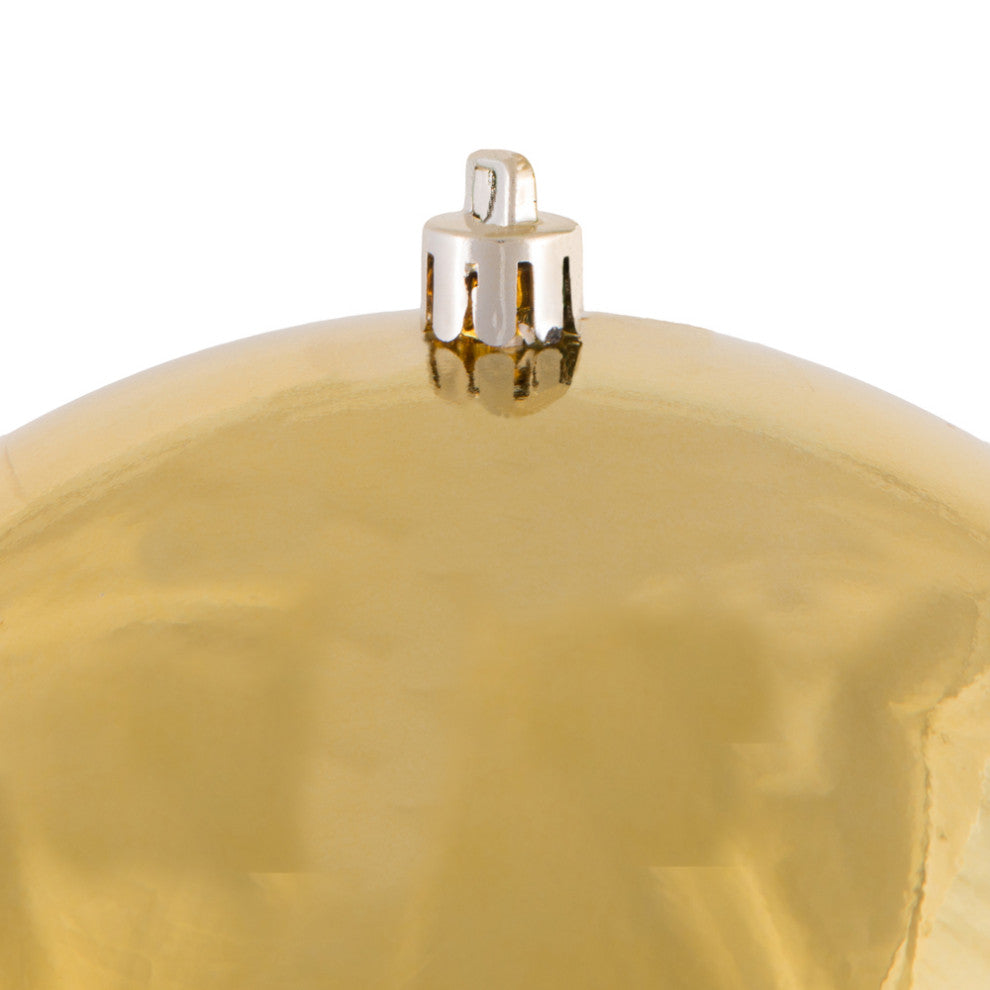 6" Gold Shiny Ball Uv Drilled 4/Bag