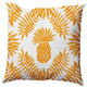 Pineapple Leaves Decorative Throw Pillow, Mango, 18"x18"