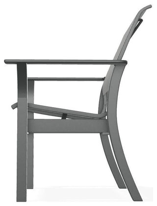 Leeward Sling Stackable Outdoor Dining Chair, Alloy/Graphite