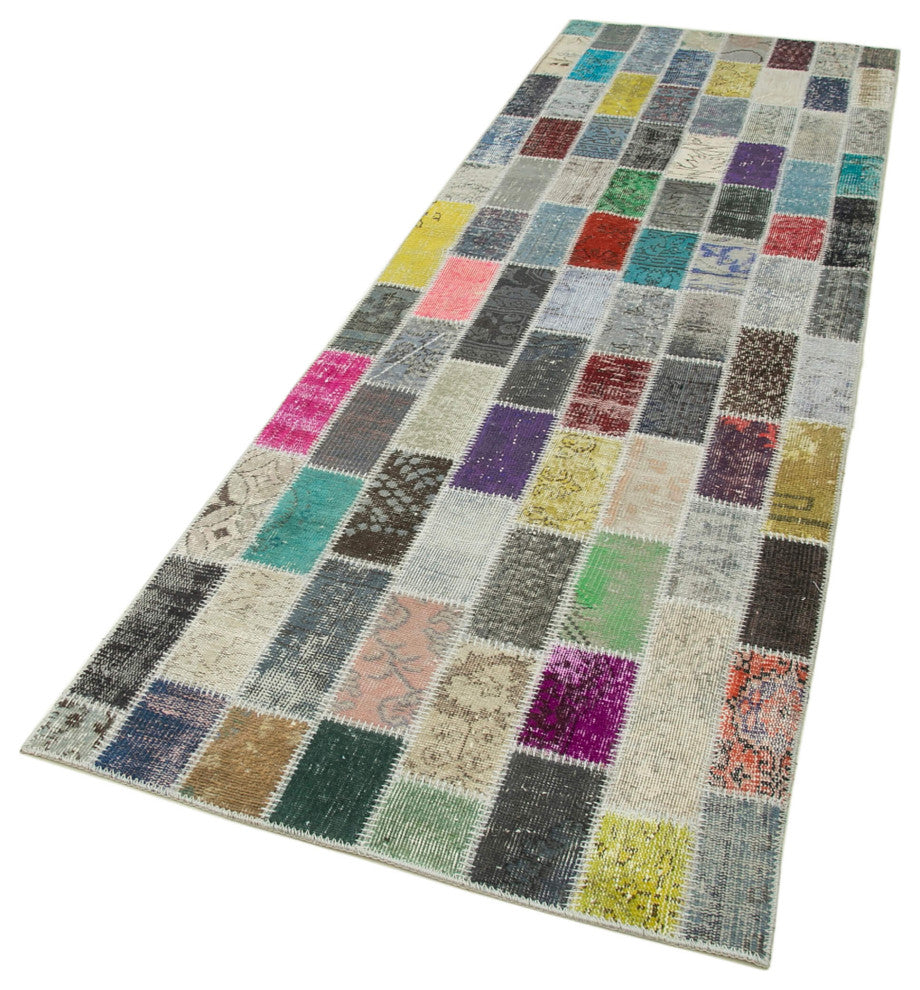 Rug N Carpet - Handmade Oriental 3' 2" x 10' 0" Antique Patchwork Runner Rug