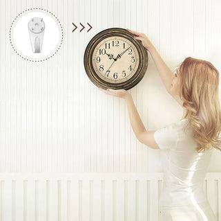 Small Retro Wall Clock, 10" Non Ticking Classic Silent Vintage Wall Clocks