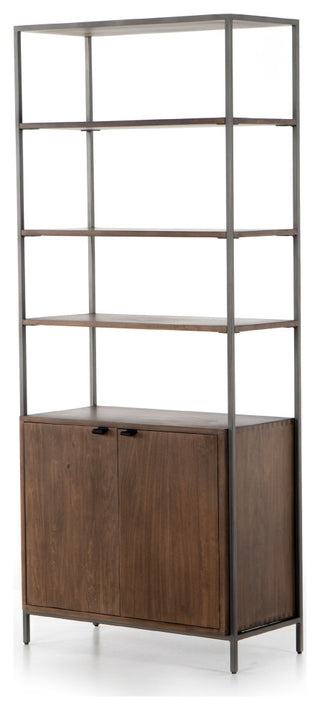 Full front-facing product photo on a white background; best shows the Trey Modular Wide Bookcase in its entirety.