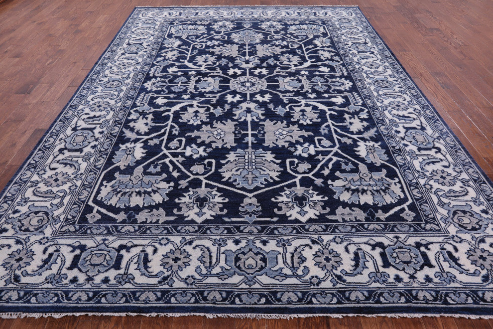 9' 1" X 12' 0" Persian Heriz Serapi Handmade Wool Rug - Q13705