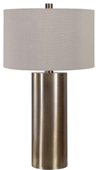 Uttermost Taria Contemporary Steel Table Lamp in Brushed Brass