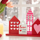 16"L  Valentine's  House Wooden Table Decor