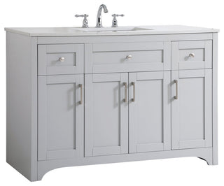 22" Traditional Grey-Light Bathroom Vanity