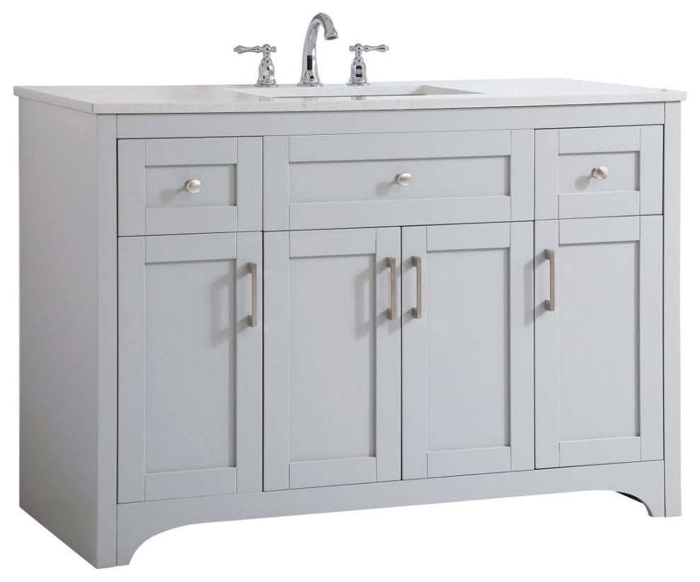 22" Traditional Grey-Light Bathroom Vanity