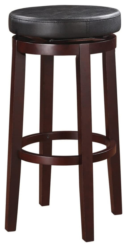 Transitional Style  Black Stool, 29"H