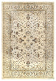 8" x 11" Ivory and Gold Distressed Indoor Area Rug