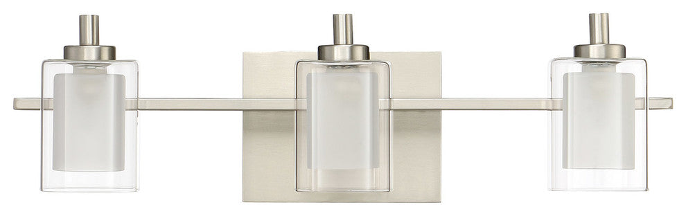 Quoizel KLT8603BNLED Three Light Bath Fixture Kolt Brushed Nickel