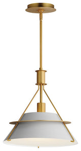 Natural Aged Brass One Light Pendant from the Lucas Collection