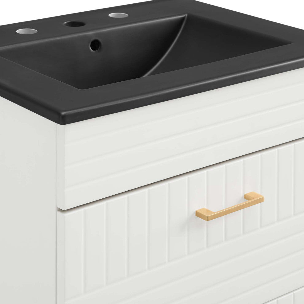 Daybreak 24" Bathroom Vanity, White Black