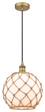 Innovations 616-1P-BB-G121-10RB 1-Light Mini Pendant, Brushed Brass