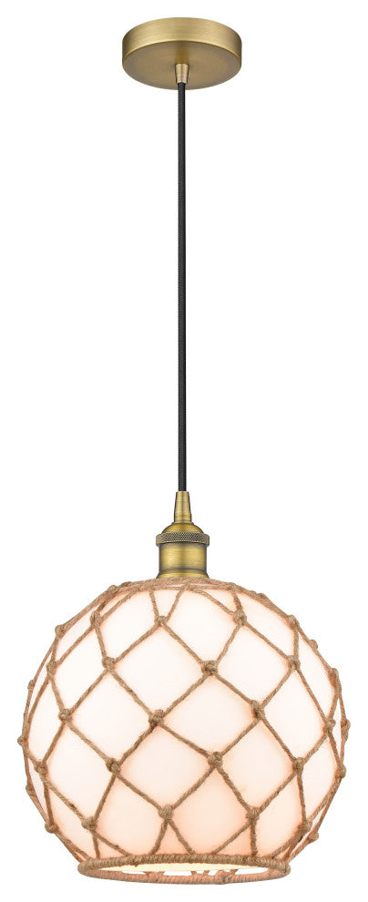 Innovations 616-1P-BB-G121-10RB 1-Light Mini Pendant, Brushed Brass