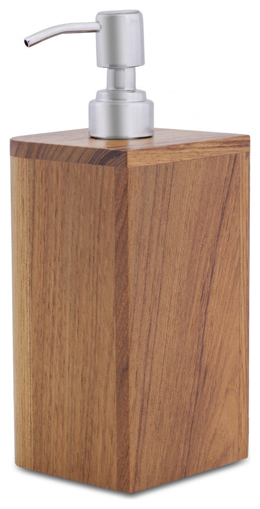 Designer Genuine Teak Soap Dispenser