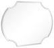 Frameless Beveled Octagonal Scallop Black Matte Finished Wall Mirror