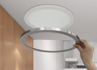ModPLUS, s 120-277v LED Round Flush Mount, White Finish