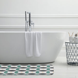 34" x 21" Geometric Bathmat, Pepper