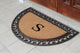 A1HC Natural Coir Monogrammed Door Mat For Front Door, 30"x48", S