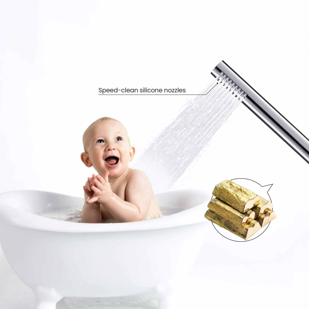 Circular Single Handle Floor Mounted Freestanding Tub Filler, Chrome