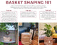 Two-Tone Natural Jute Woven Decorative Basket with Handles, Frost Gray, 17"