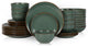 Stone Lain Brasa Stoneware 32 Piece Dinnerware Set, Green