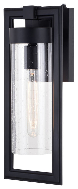 Malmo One Light Outdoor Wal Mount in Matte Black