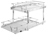 VEVOR 2-Tier Wire Pull Out Cabinet Under Sink Organizer 13x21" Drawer Basket