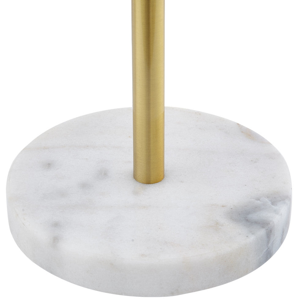 Inspired Home Kailah Floor Lamp, Foot Switch, 2 Lights, Brass