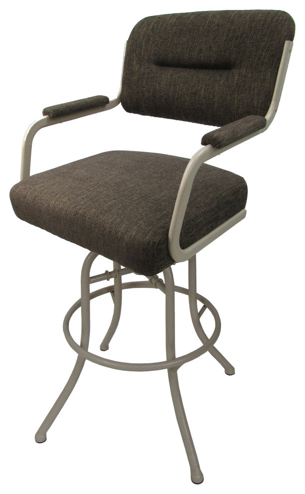 Swivel Tilt Metal Counter 26"/30" Bar Stool M-110, Sanora Brown Beige, 30"