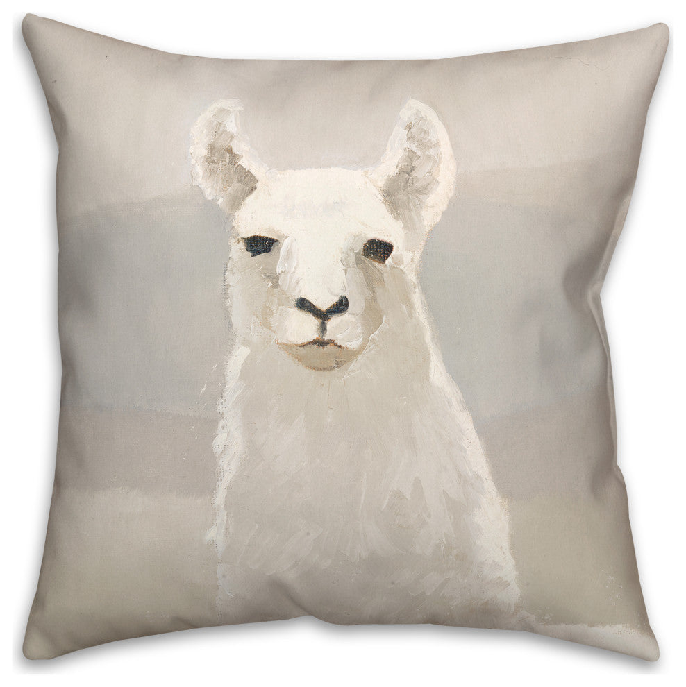 Painty Llama 18x18 Spun Poly Pillow