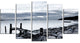Small Sea Bridge from Rocky Beach, Landscape Canvas Art Print, 60"x32", 5 Panels