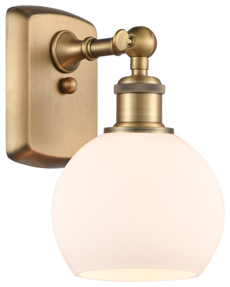 Innovations 516-1W-BB-G121-6 1-Light Sconce, Brushed Brass