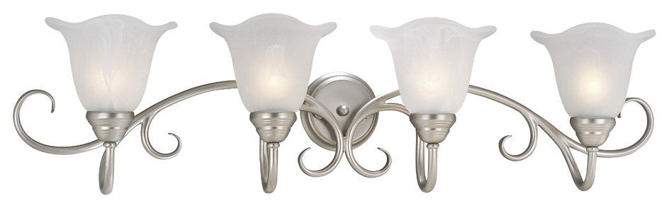 Vaxcel, Bella 2-Light Vanity Light, Brushed Nickel, Brushed Nickel, 4-Light