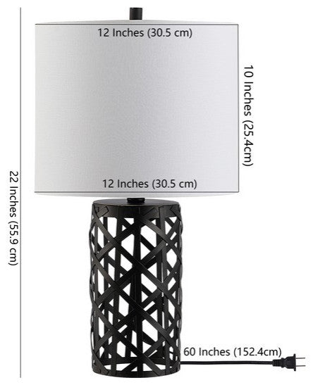 Safavieh Berny Iron Table Lamp, Black