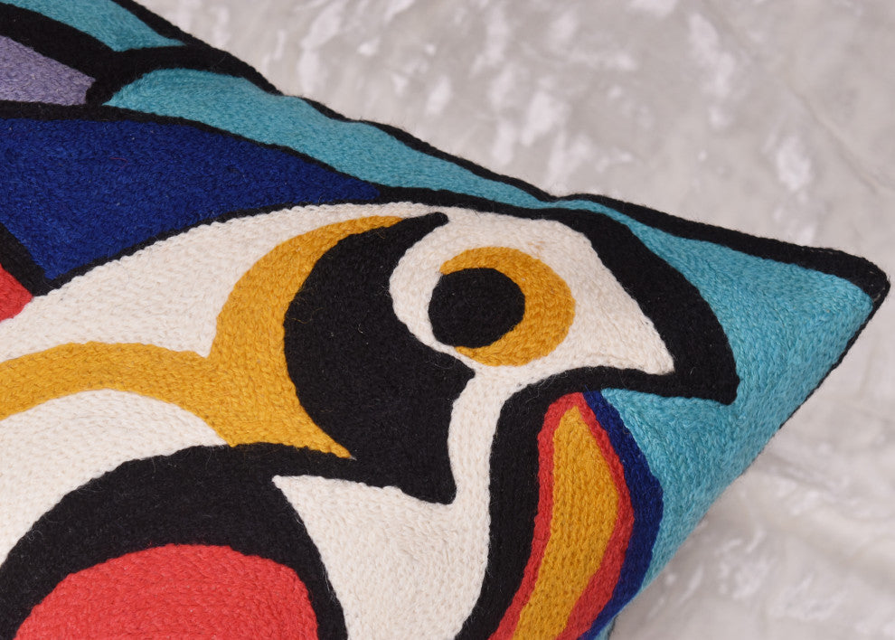 Kandinsky Improvisation Modern Decorative Pillow Cover Black Abstract 18x18