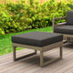 Mykonos Ottoman Taupe With Acrylic Fabric Charcoal Cushion