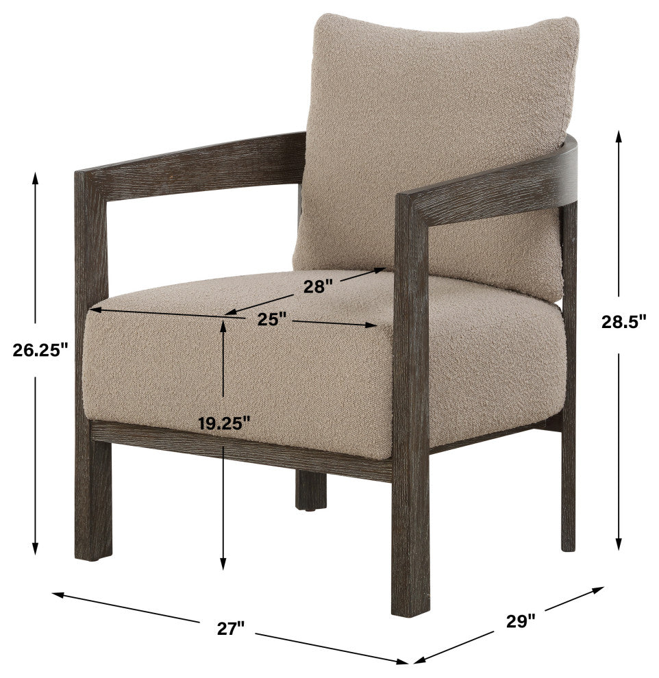 Uttermost Sienna Sand Fabric Accent Chair