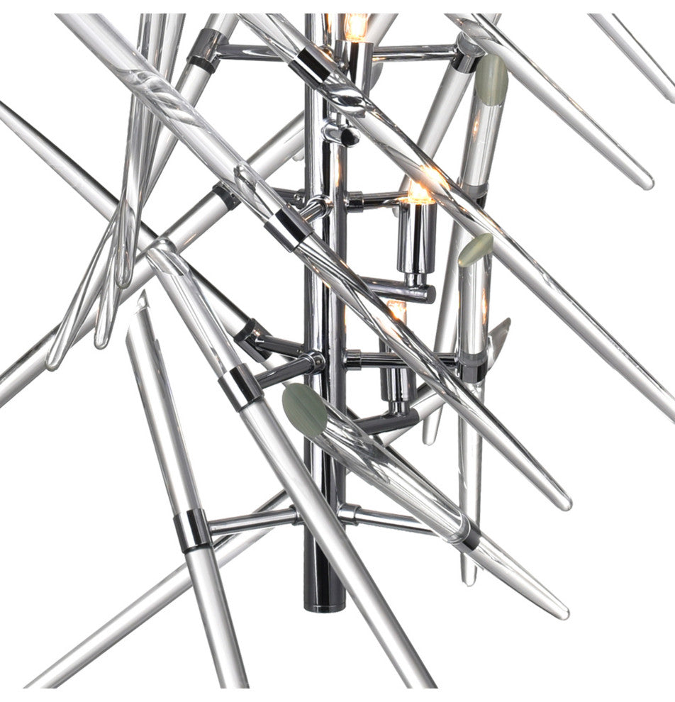 Icicle 5 Light Mini Chandelier With Chrome Finish