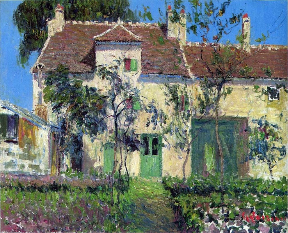 Gustave Loiseau The Garden Behind the House - 20" x 25" Premium Canvas Print