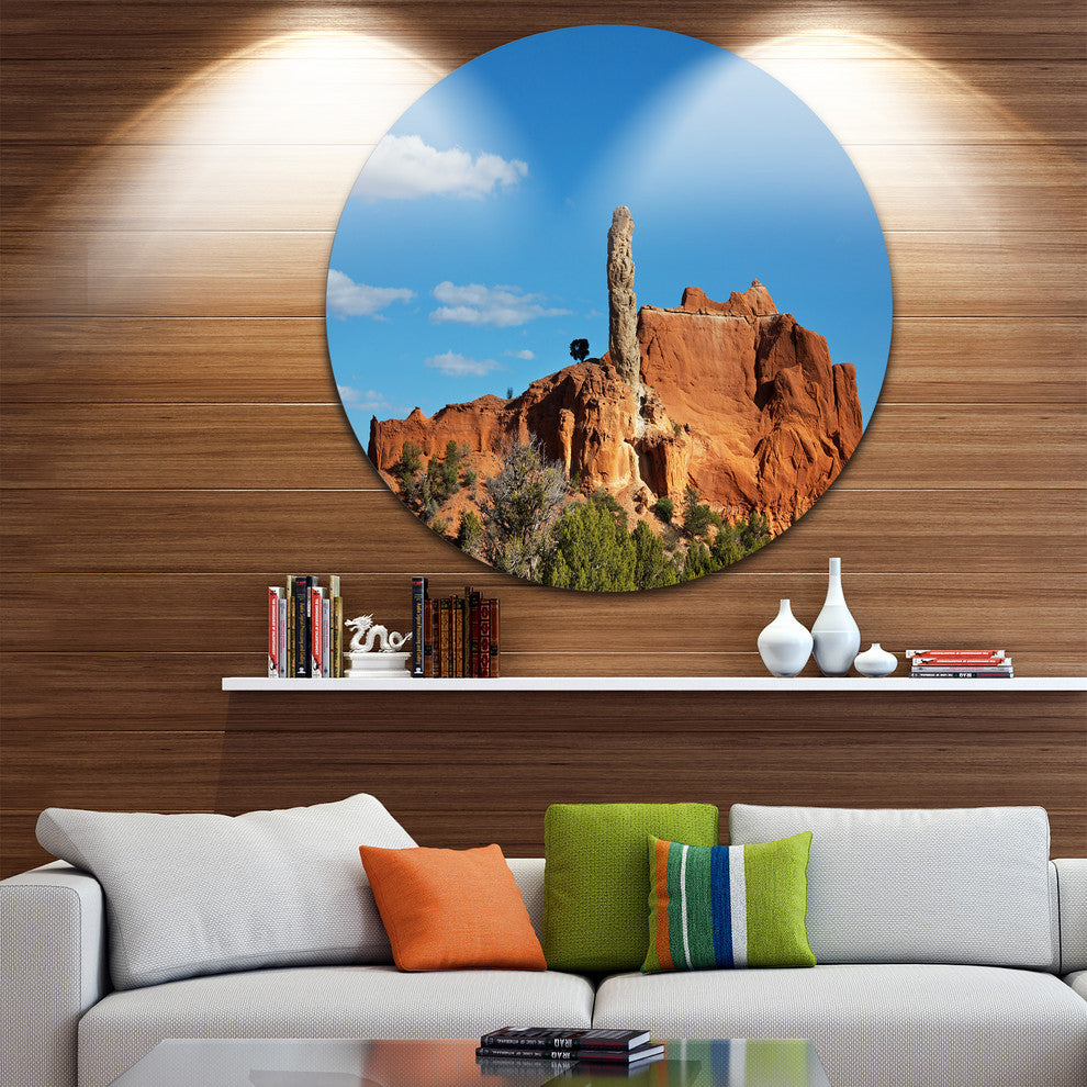 Kodachrome State Park Usa, Modern Landscape Round Metal Wall Art, 23"